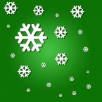 snowflakes-on-green-background